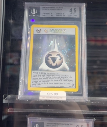 2000 Pokemon Neo Genesis #19 Metal Energy — front