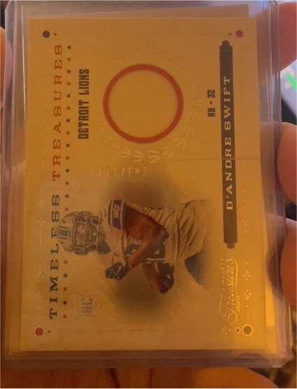 2020 Panini Chronicles Timeless Treasures #TK-DS D'Andre Swift — front