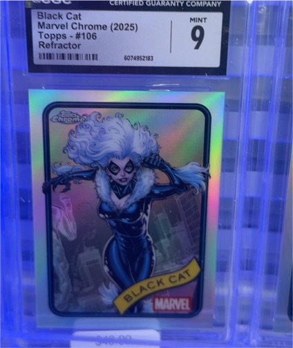 2025 Topps Chrome Marvel #106 Black Cat — front