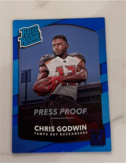 2017 Panini Donruss #305 Chris Godwin Rated Rookie Press Proof — front