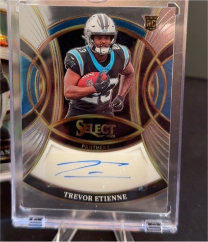 2025 Panini Select #21 Trevor Etienne Rookie Signature — front