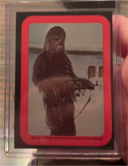 1977 Topps Star Wars Sticker #19 Chewbacca — front