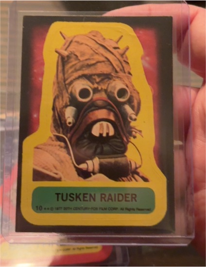 1977 Topps Star Wars Sticker #10 Tusken Raider — front
