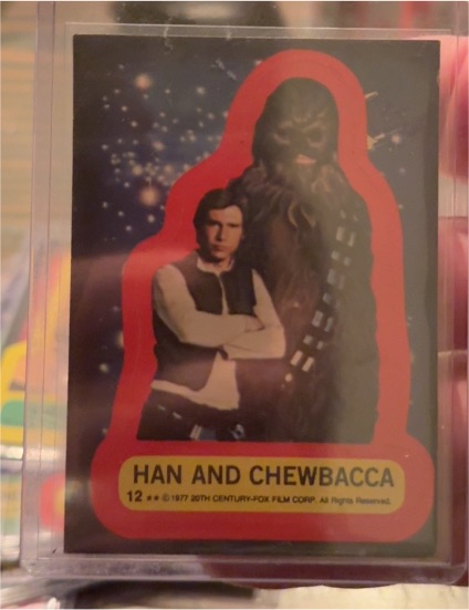 1977 Topps Star Wars #12 Han and Chewbacca — front