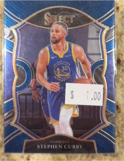 2020-21 Panini Select Concourse Blue #57 Stephen Curry — front