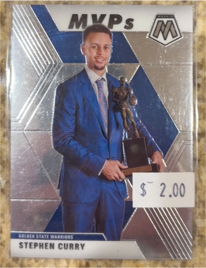 2019-20 Panini Mosaic MVP's #299 Stephen Curry — front