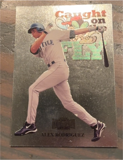 1999 Skybox Metal Universe #235 Alex Rodriguez Caught on the Fly — front