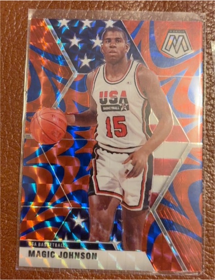 2019-20 Panini Mosaic #255 Magic Johnson USA Basketball — front