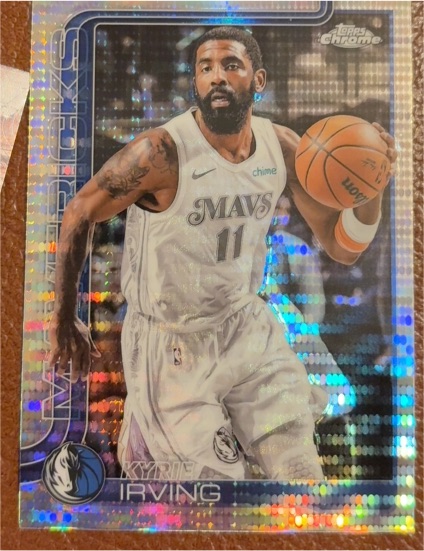 2025-26 Topps Chrome #40 Kyrie Irving Pulsar Refractor Dallas Mavericks — front