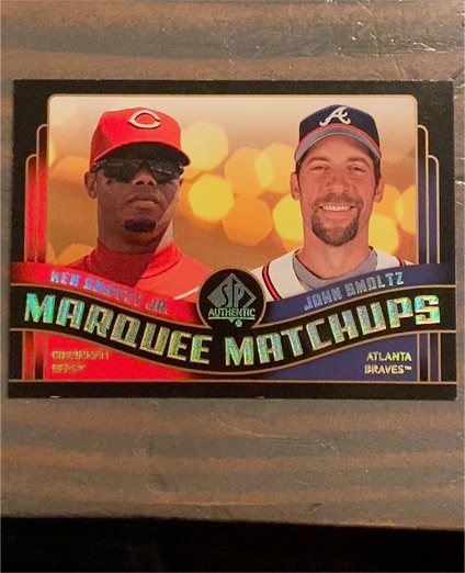 2008 SP Authentic Marquee Matchups #MM-5 Ken Griffey Jr John Smoltz — front
