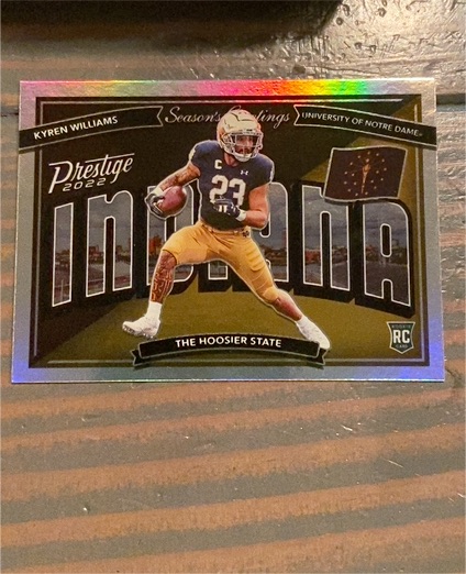 2022 Panini Prestige #SG-16 Kyren Williams Seasons Greetings Rookie — front
