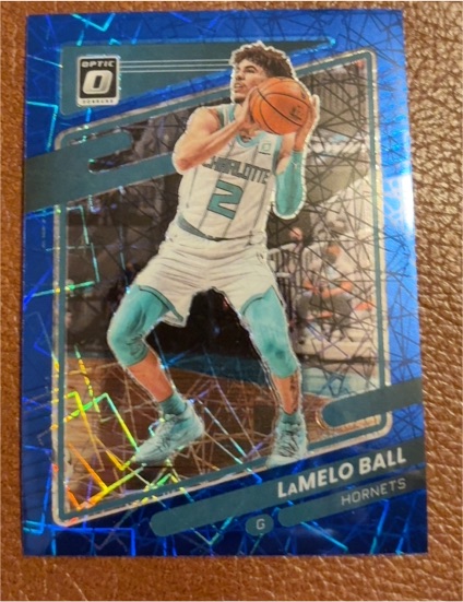 2021-22 Donruss Optic Blue Velocity Prizm #26 LaMelo Ball — front