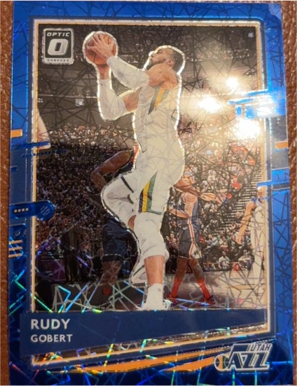 2020-21 Donruss Optic Blue Velocity #28 Rudy Gobert — front