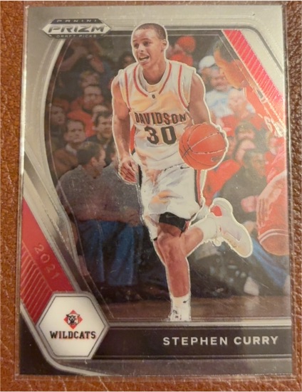 2021 Panini Prizm Draft Picks #56 Stephen Curry Davidson Wildcats — front