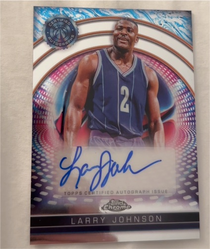 2024-25 Topps Chrome Certified Autograph Issue #TCAI-LJ Larry Johnson — front