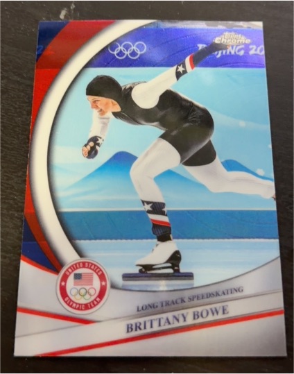 2026 Topps Chrome Winter Olympics #127 Brittany Bowe — front