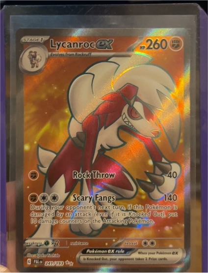 2023 Pokémon SV02: Paldea Evolved #241/193 Lycanroc ex — front