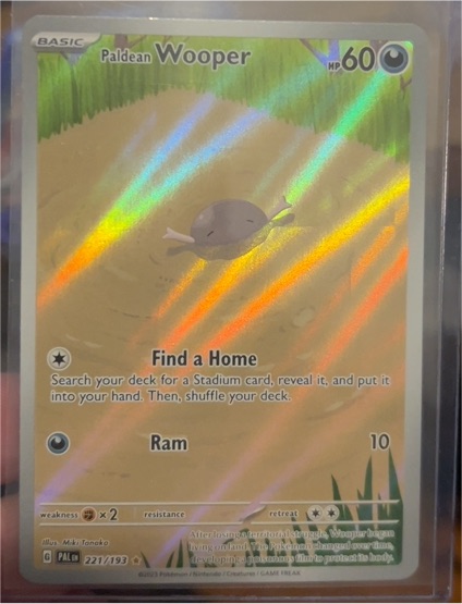 2023 Pokémon Paldean Wooper #221/193 — front