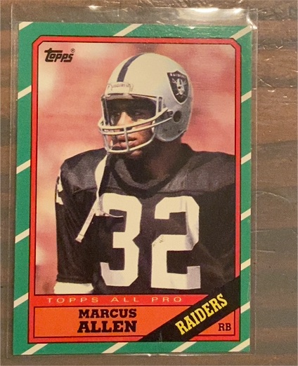 1986 Topps #62 Marcus Allen — front