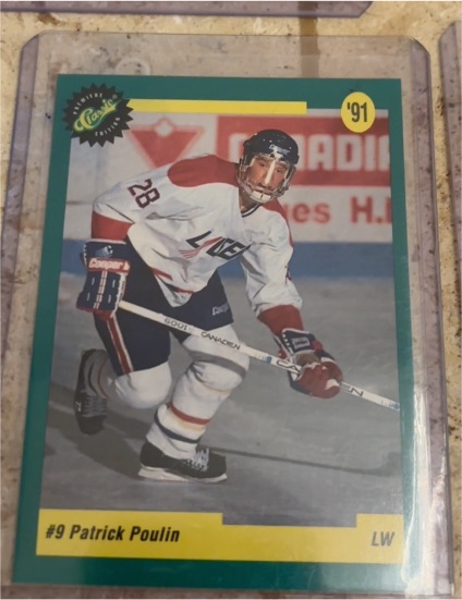 1991 Classic #9 Patrick Poulin — front