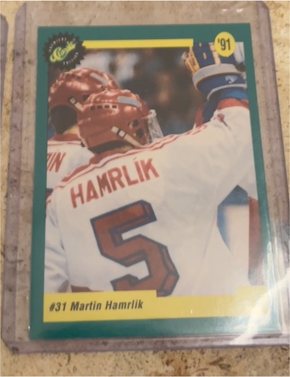 1991 Classic Draft Picks #27 Martin Hamrlik — front