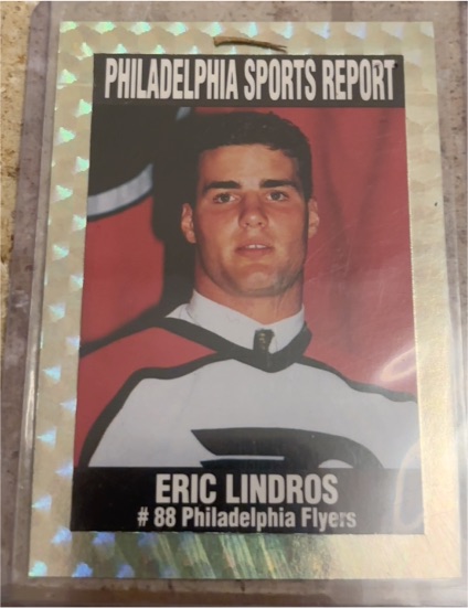 1992 Philadelphia Sports Report Promo Eric Lindros #88 Philadelphia Flyers — front