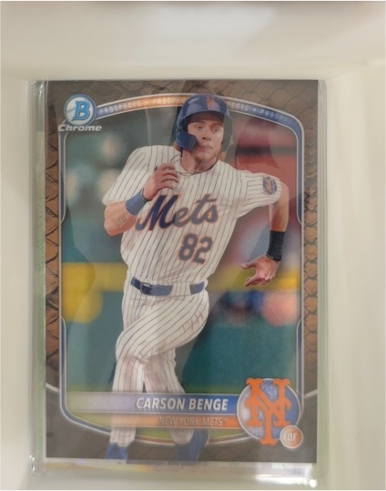 2025 Bowman Chrome #BCP-108 Carson Benge — front