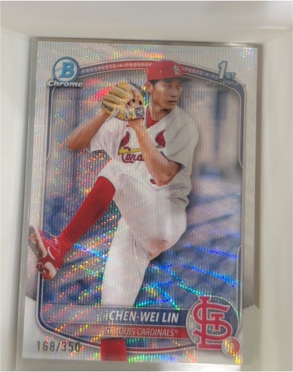 2025 Bowman Chrome #BCP-141 Chen-Wei Lin — front