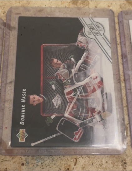 1992-93 Upper Deck All-Rookie Team #AR6 Dominik Hasek — front