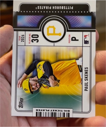 2026 Topps Series 1 #BTP-14 Paul Skenes Big Ticket Player — front