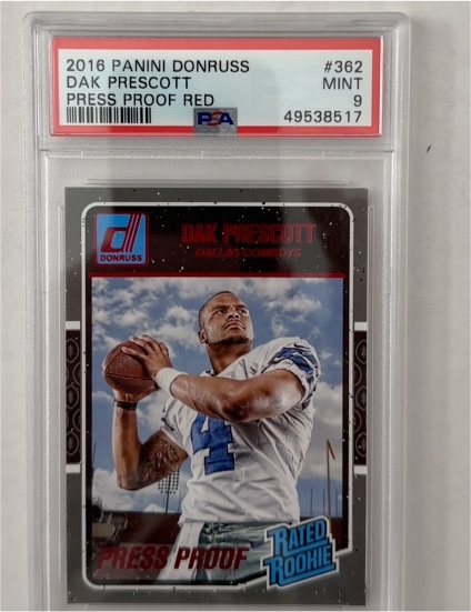 2016 Panini Donruss #362 Dak Prescott Press Proof Red — front