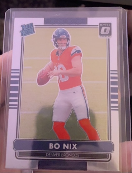 2024 Donruss Optic #6 Bo Nix Denver Broncos 2014 Retro Series Rated Rookie — front
