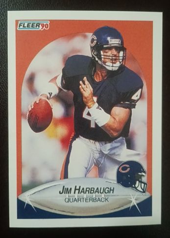 1990 Fleer #293 Jim Harbaugh — front