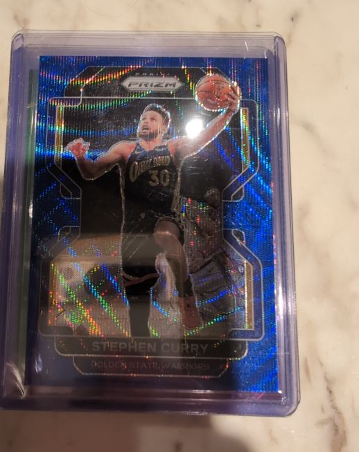2022-23 Panini Prizm Draft Picks #45 Stephen Curry Blue Wave Prizm — front