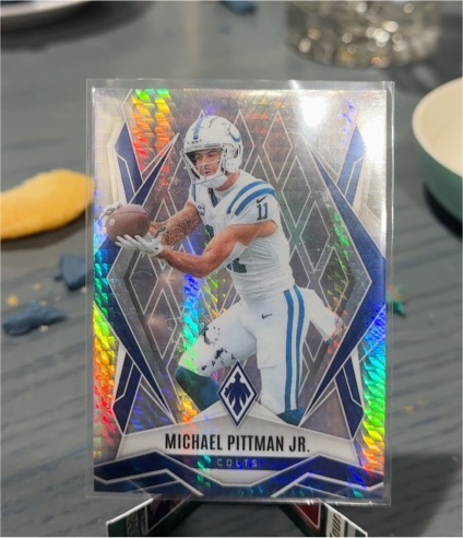 2025 Panini Phoenix #127 Michael Pittman Jr. Silver Lazer — front