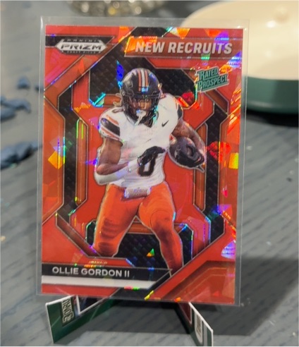 2024 Panini Prizm Draft Picks New Recruits Red Ice Ollie Gordon II #NR-OGN — front