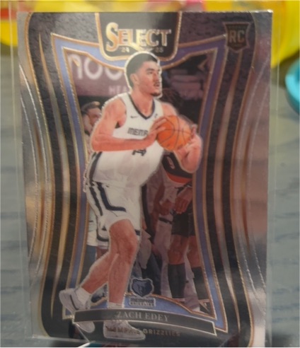 2024-25 Panini Select #98 Zach Edey Silver Prizm Concourse Rookie — front
