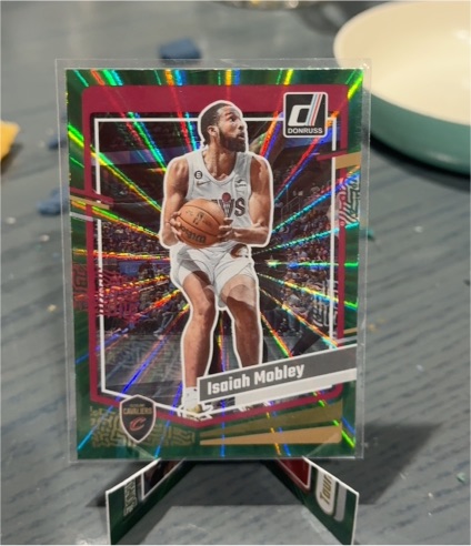 2023-24 Panini Donruss #66 Isaiah Mobley Green Laser — front