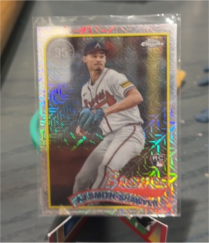 2024 Topps Series 1 1989 Topps Chrome Silver Pack Mojo #T89C-66 AJ Smith-Shawver — front