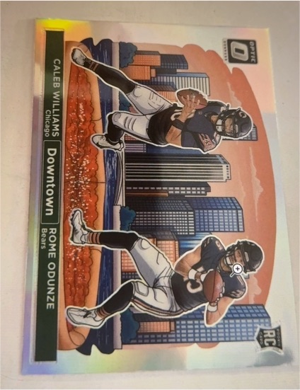 2024 Panini Donruss Optic #10 Caleb Williams & Rome Odunze Downtown Duos Rookie — front
