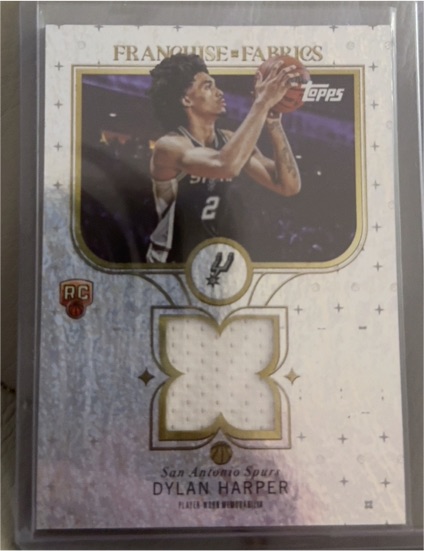 2025-26 Topps Franchise Fabrics #FF-DH Dylan Harper — front