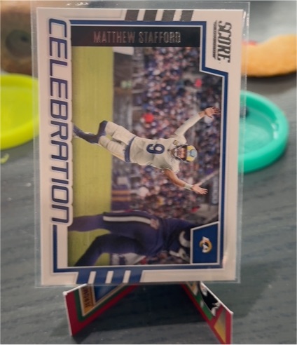 2022 Panini Score Football #C-MS Matthew Stafford Celebration — front