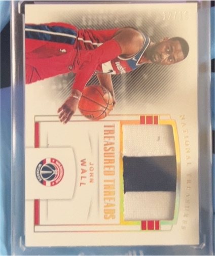 2017-18 Panini National Treasures Treasured Threads #TTH-41 John Wall — front
