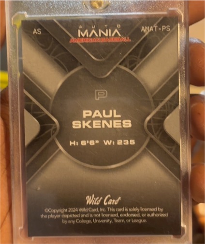 2024 Wild Card Auto Mania #AMAC-PS3 Paul Skenes — front