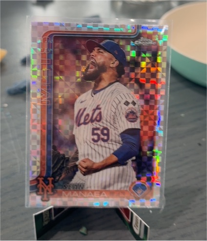 2025 Topps Chrome #287 Sean Manaea X-Fractor — front