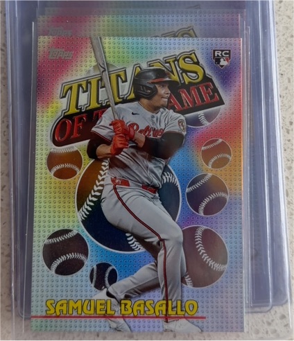 2026 Topps Series One #TOG-10 Samuel Basallo Titans of the Game — front
