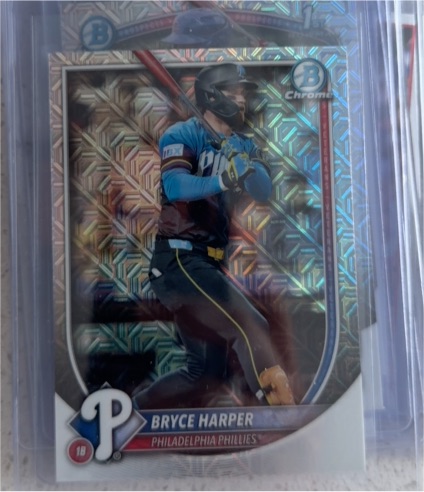 2025 Bowman Chrome #37 Bryce Harper — front