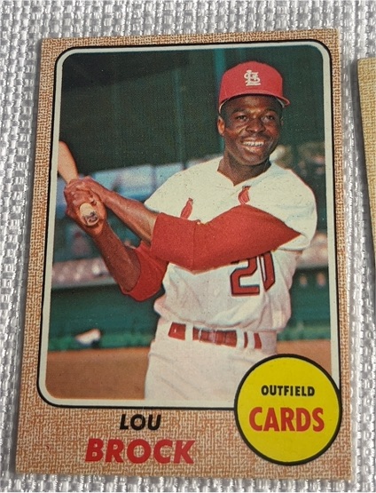 1968 Topps #520 Lou Brock — front