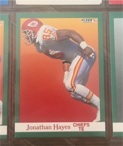 1991 Fleer Football #92 Jonathan Hayes — front