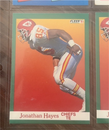 1991 Fleer #92 Jonathan Hayes — front